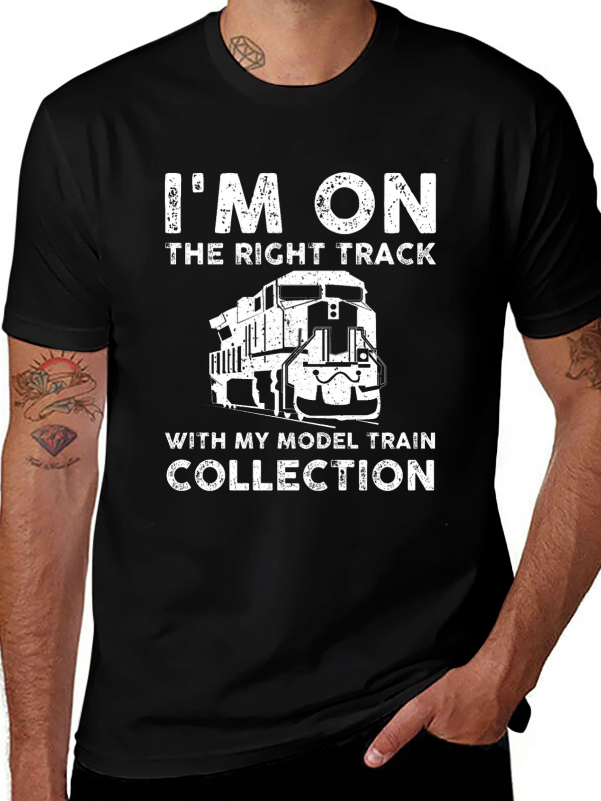 Im On the Right Track Model Train Collection Tee