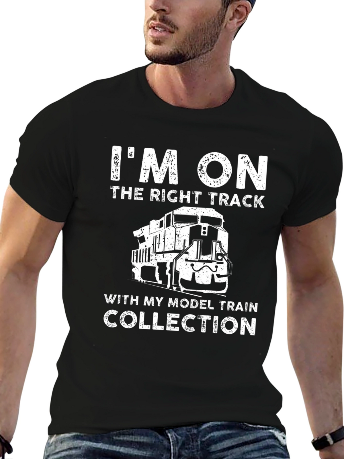 Im On the Right Track Model Train Collection Tee