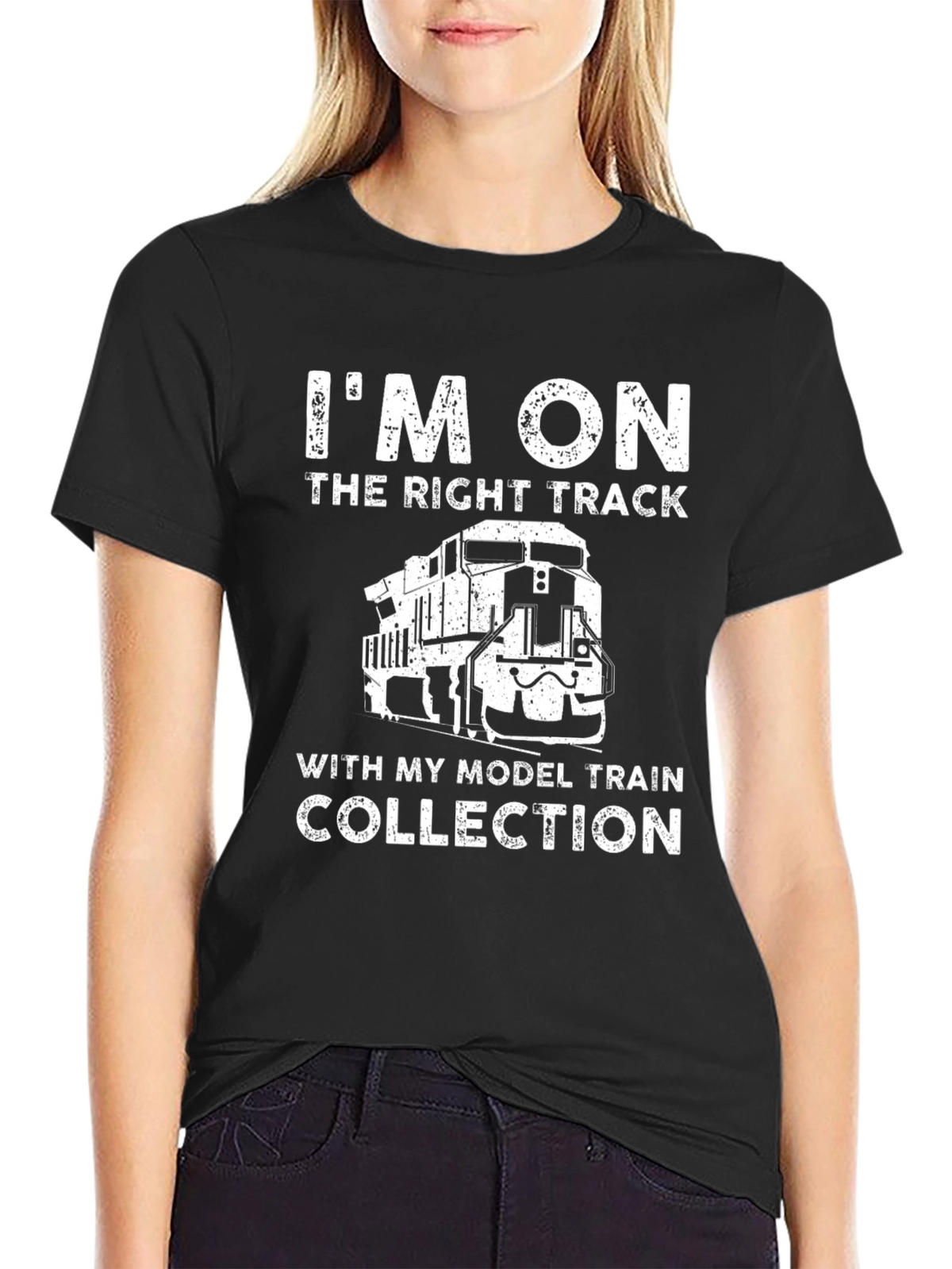 Im On the Right Track Model Train Collection Tee