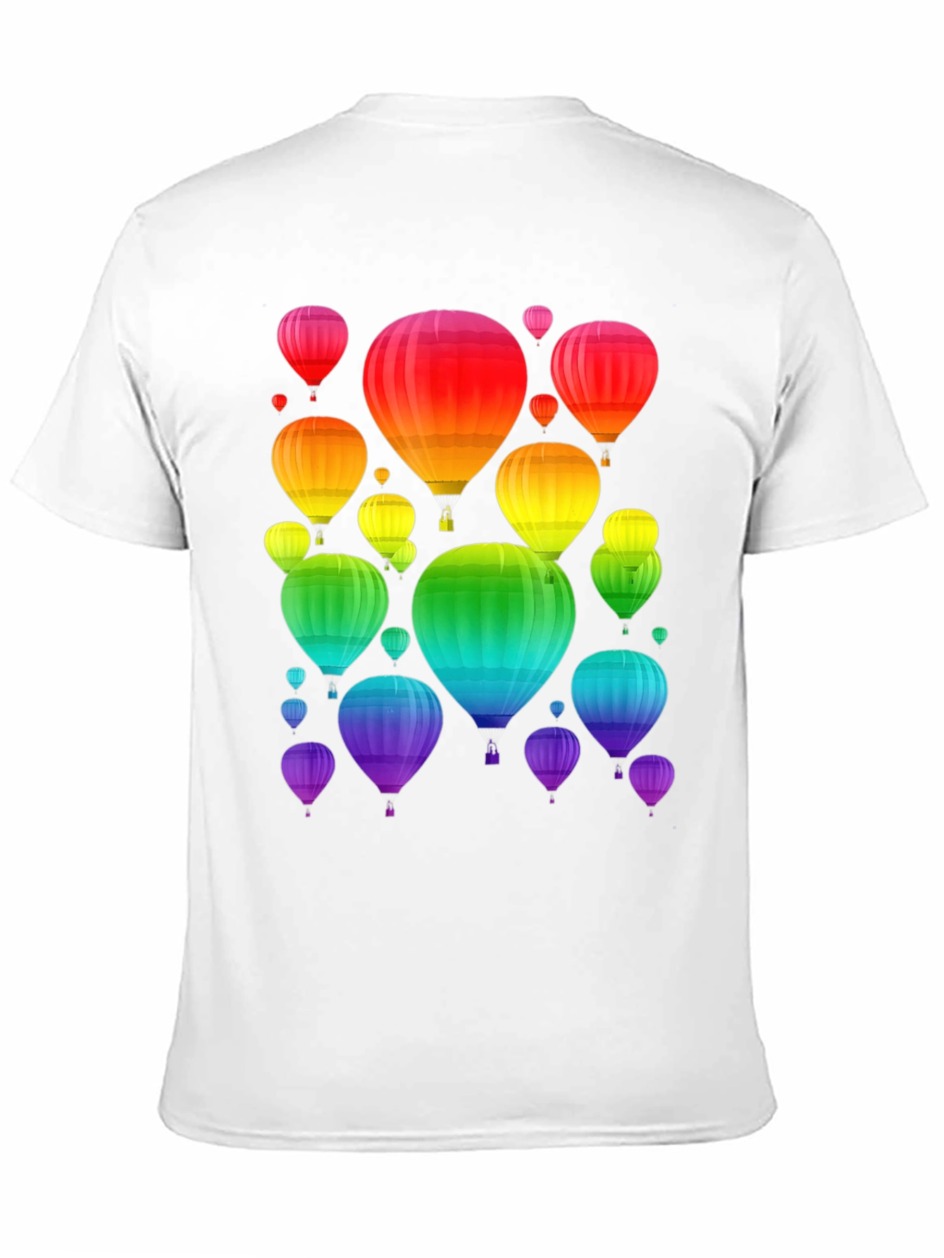 Rainbow Hot Air Balloon Graphic Tee