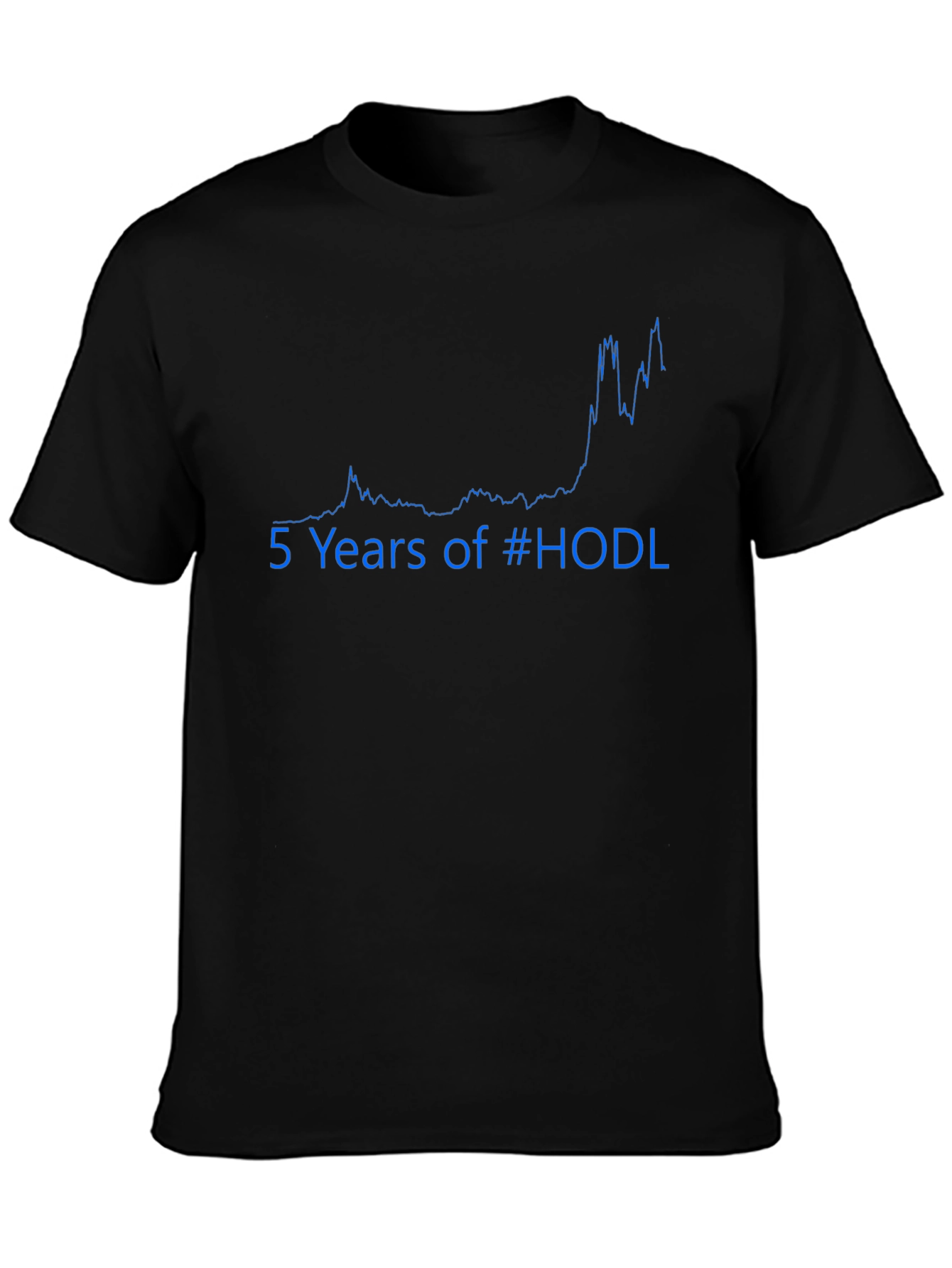 HODL 5 Years Crypto T-Shirt - Bitcoin Graph Design