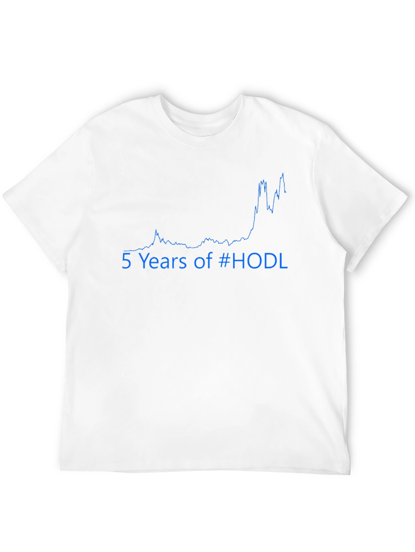 HODL 5 Years Crypto T-Shirt - Bitcoin Graph Design