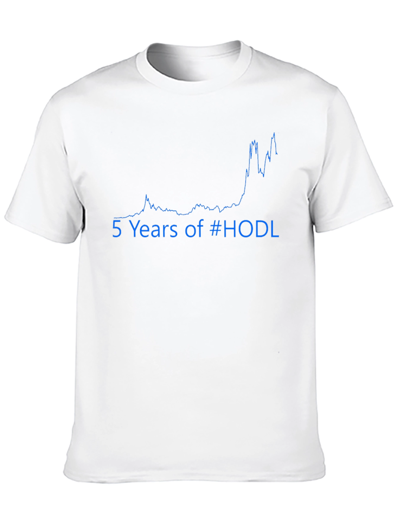 HODL 5 Years Crypto T-Shirt - Bitcoin Graph Design