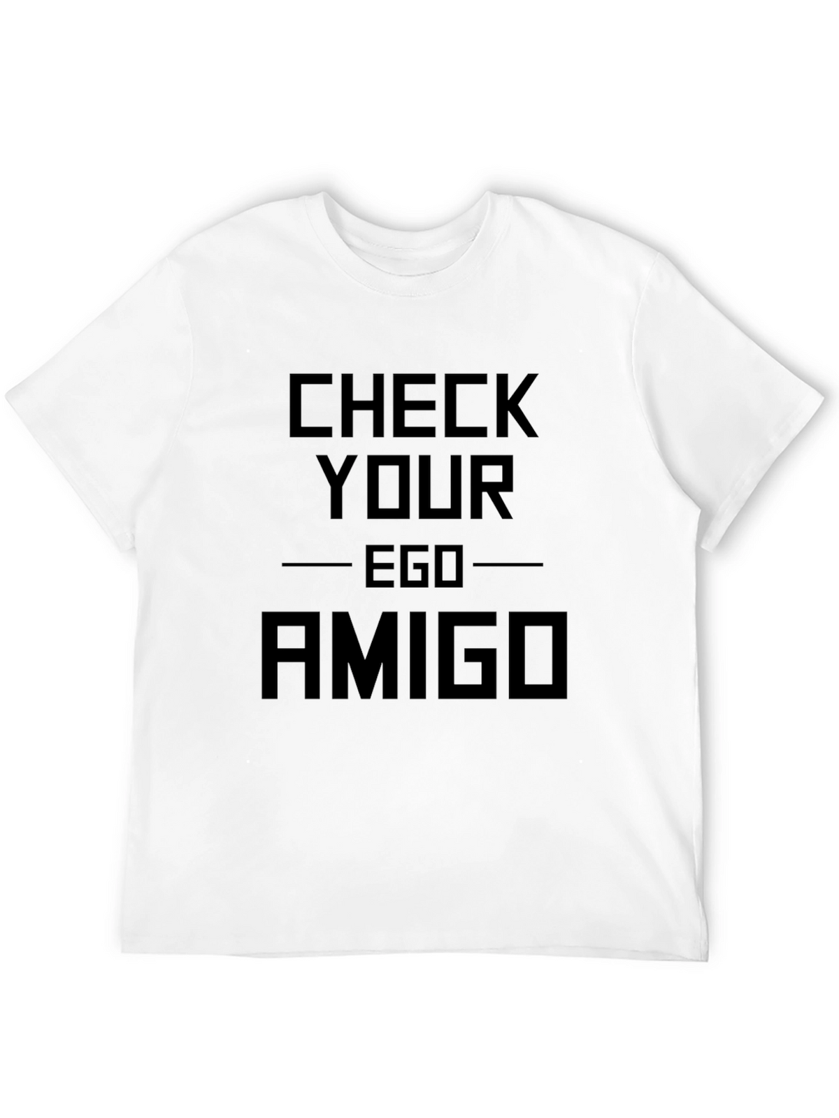 Check Your Ego Amigo Graphic T-Shirt - Black