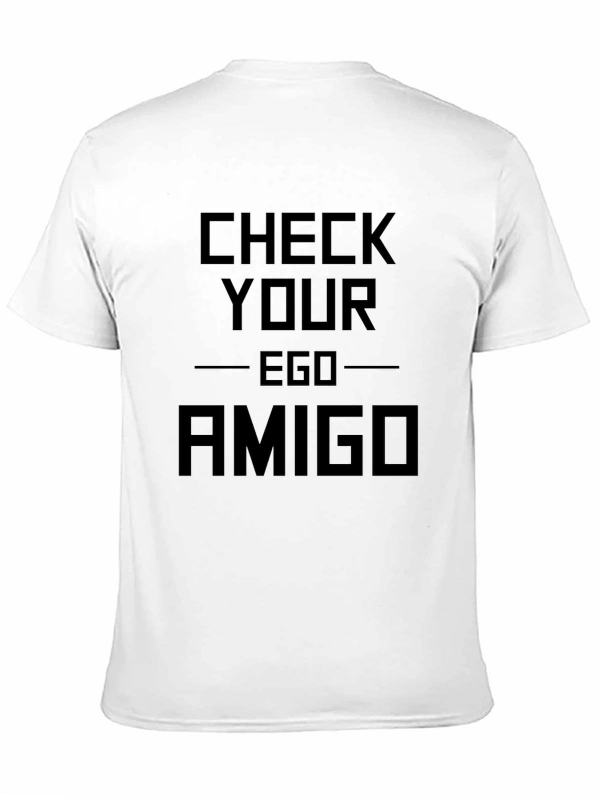 Check Your Ego Amigo Graphic T-Shirt - Black