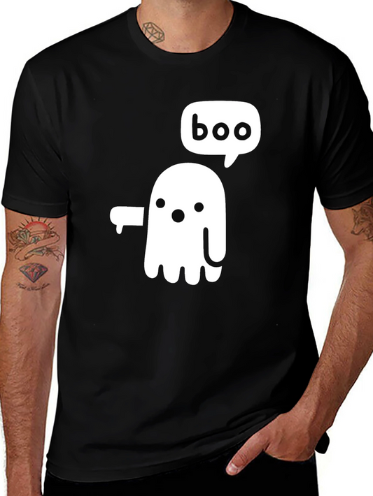Boo Ghost Graphic Tee - Halloween Fun