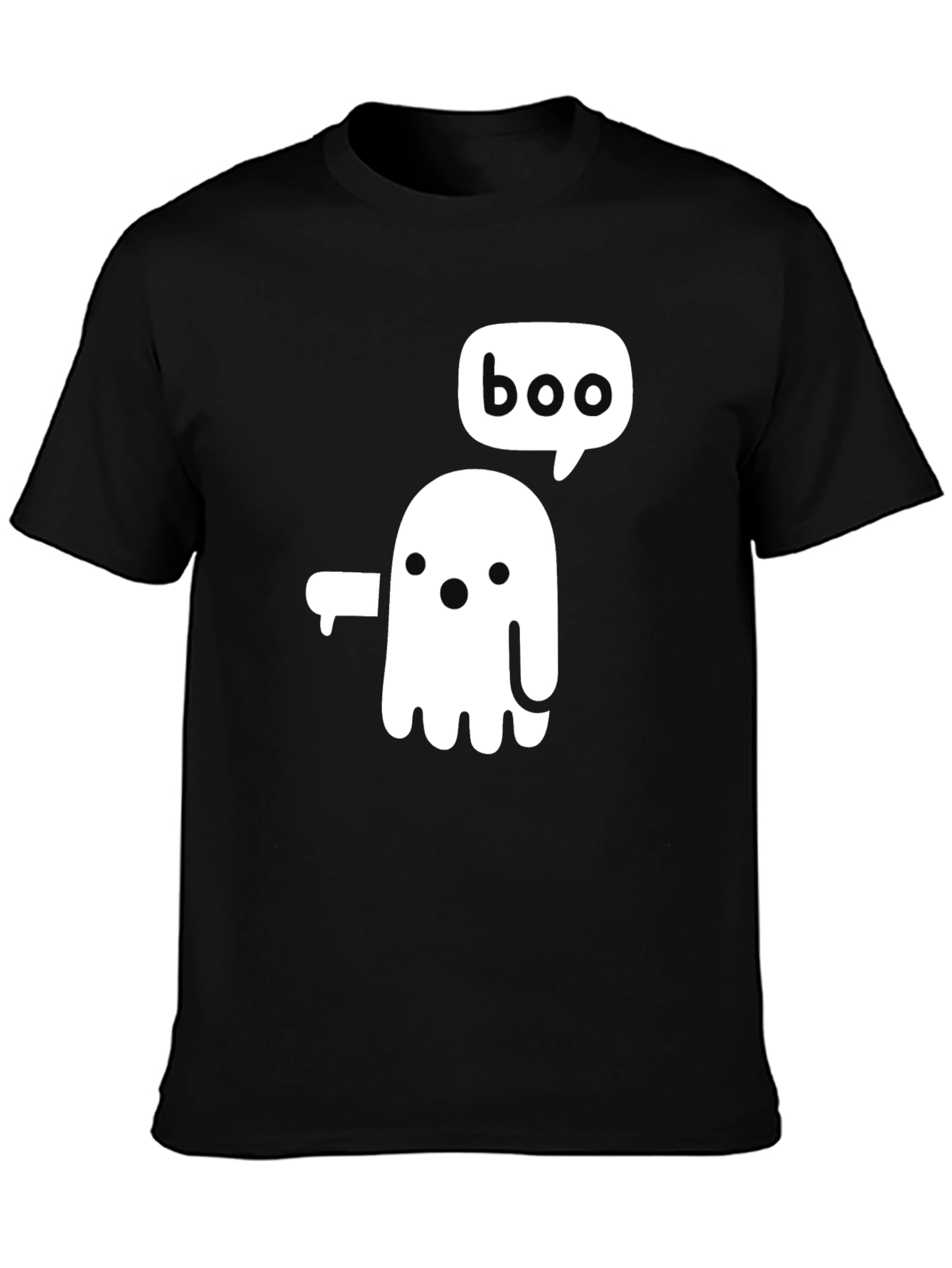 Boo Ghost Graphic Tee - Halloween Fun