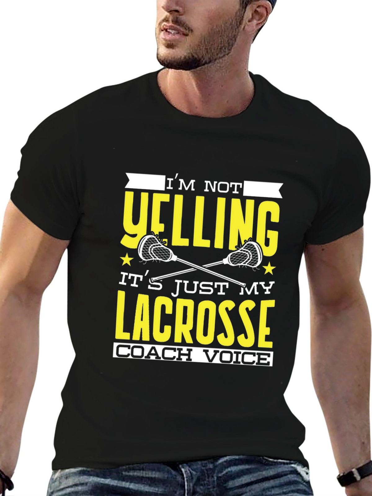 Lacrosse Coach Novelty Graphic T-Shirt