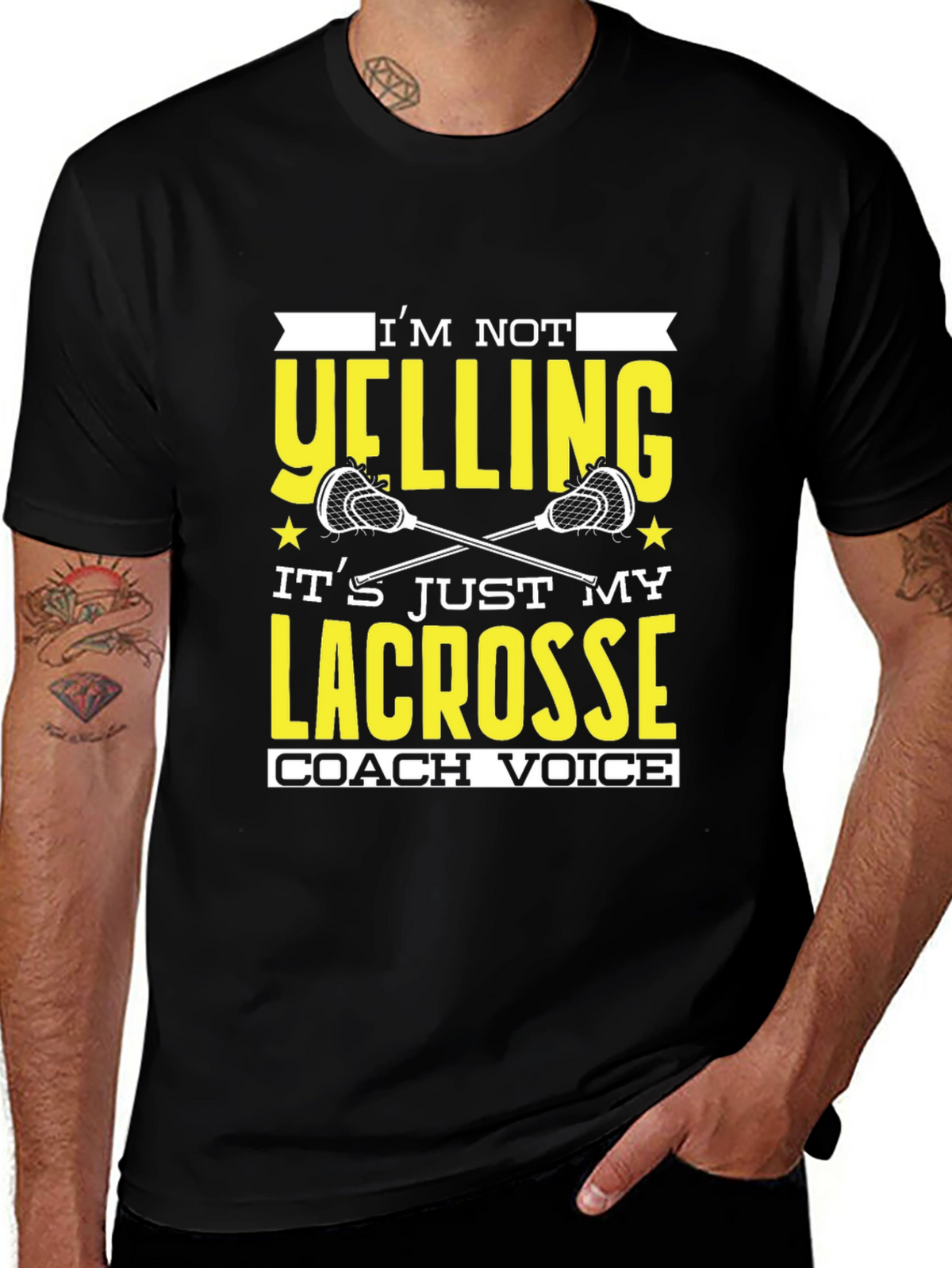 Lacrosse Coach Novelty Graphic T-Shirt