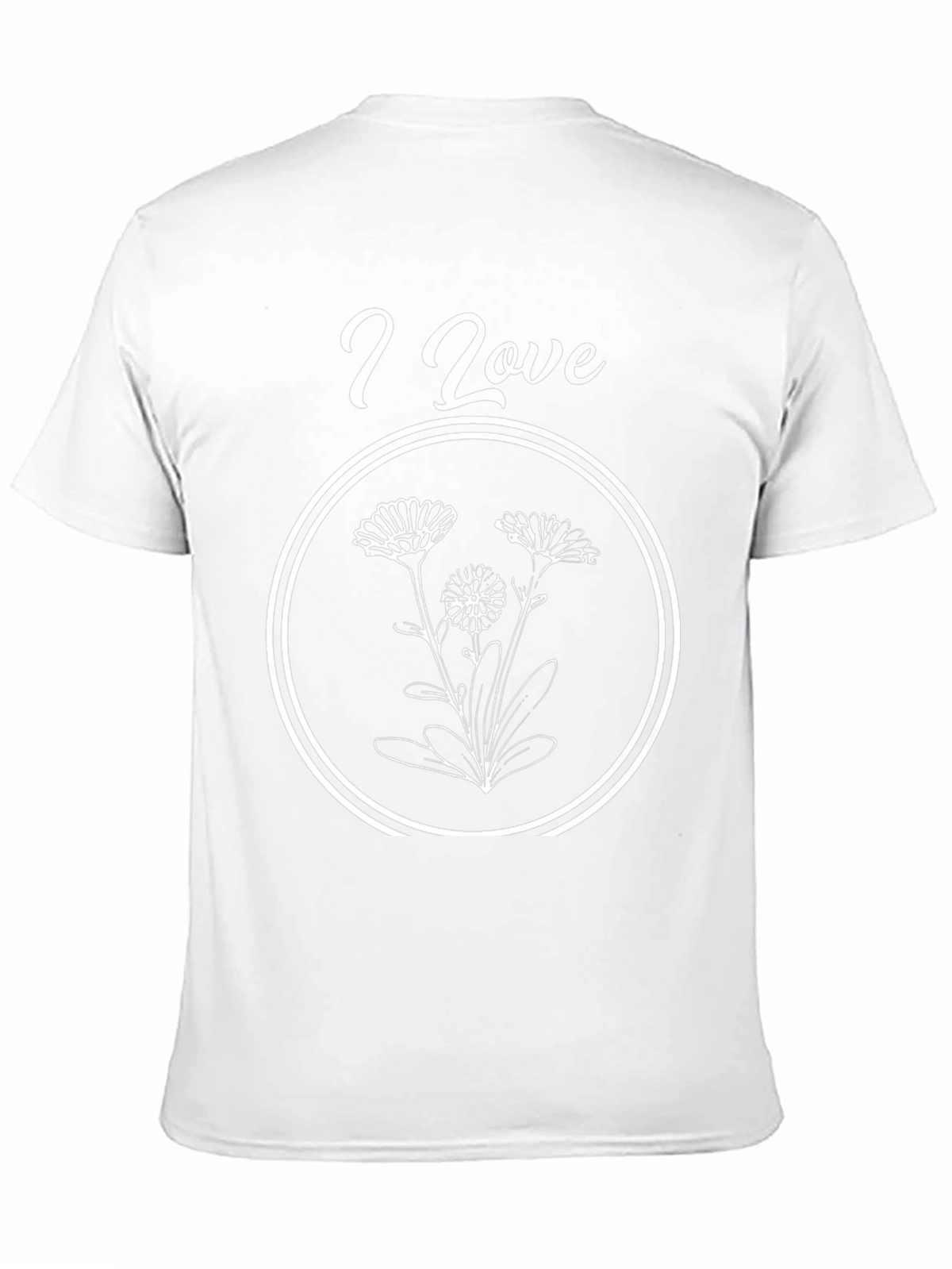 I Love Flowers T-Shirt - Black Graphic Tee