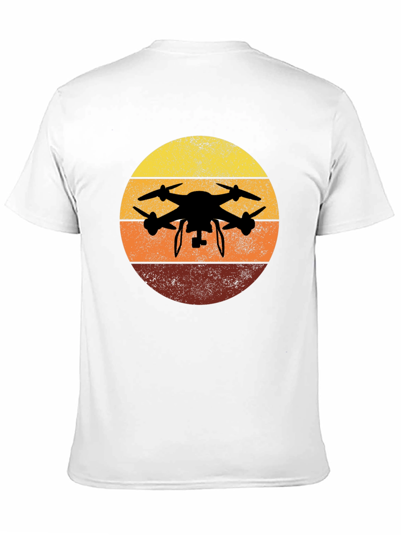 Drone Silhouette Sunset Graphic Tee