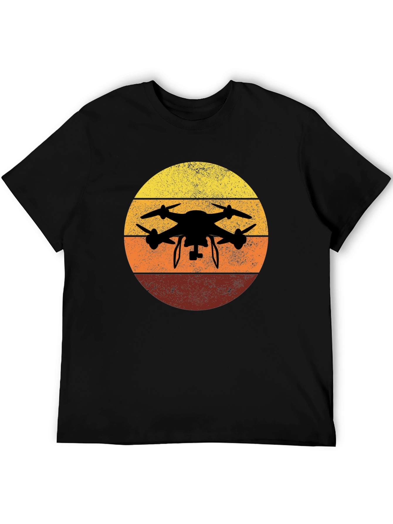 Drone Silhouette Sunset Graphic Tee