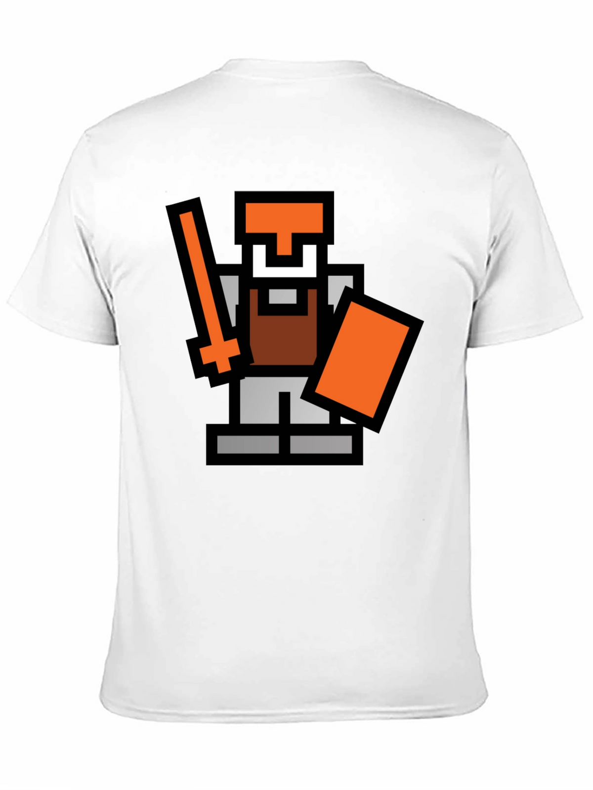 Retro Pixel Warrior Black T-Shirt
