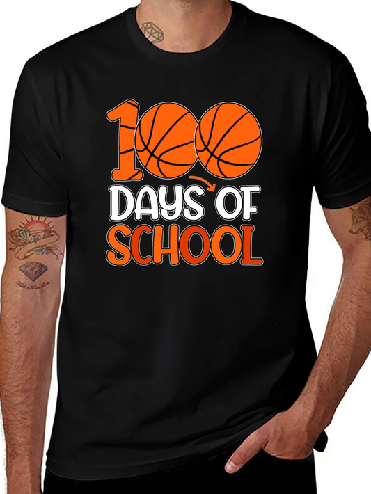 100 Days of School Basketball T-Shirt