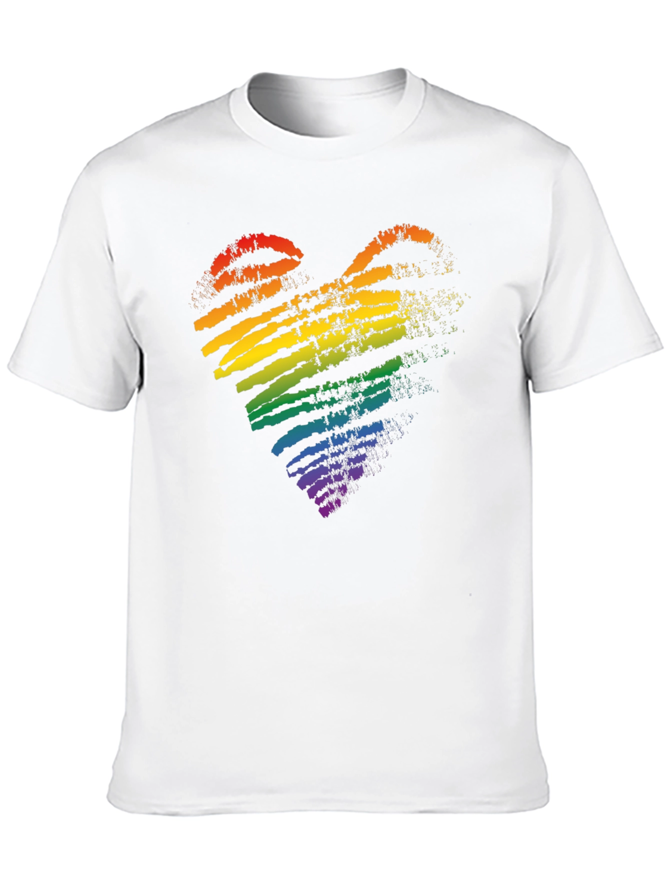 Pride Rainbow Heart Black T-Shirt