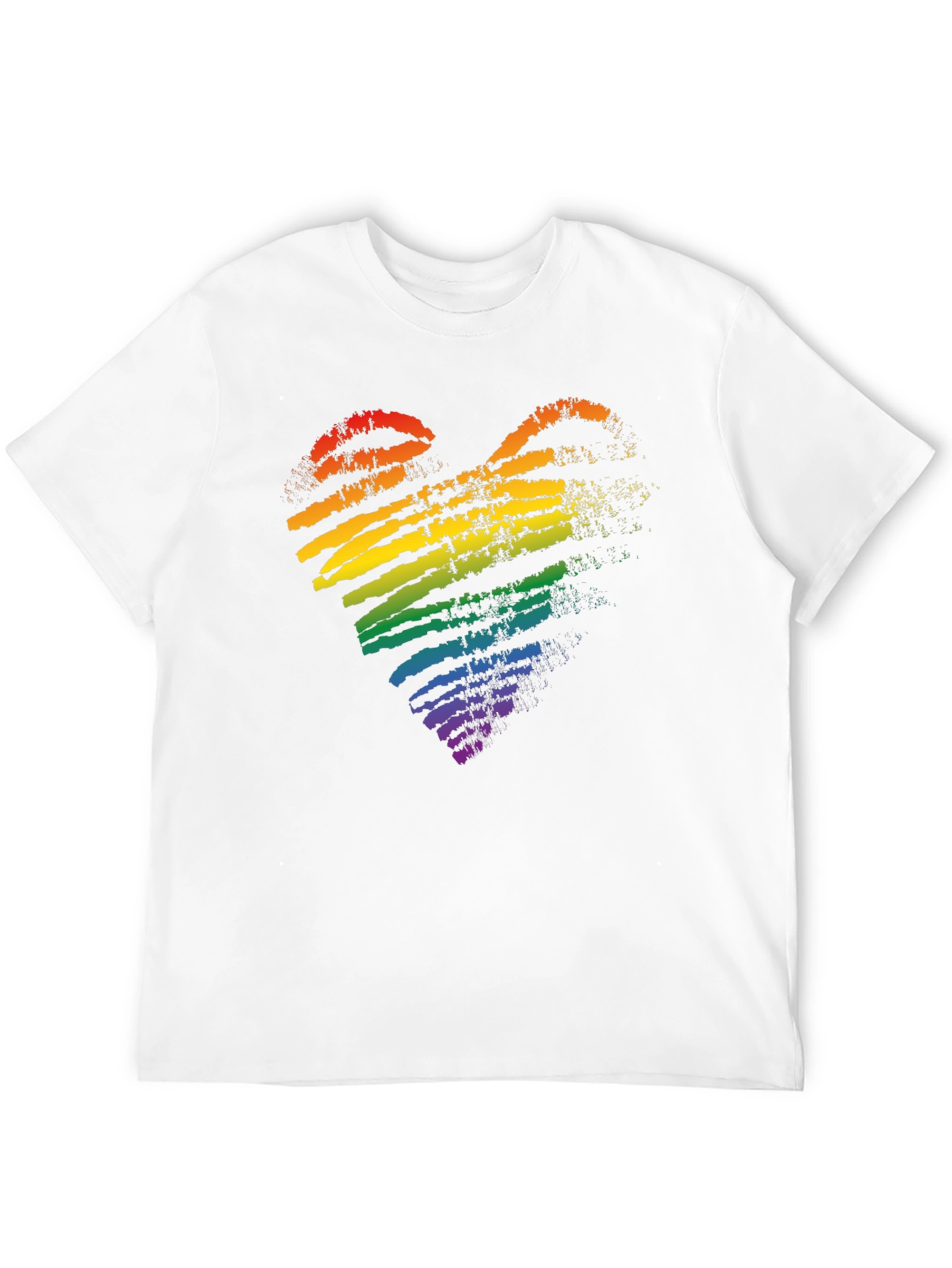 Pride Rainbow Heart Black T-Shirt