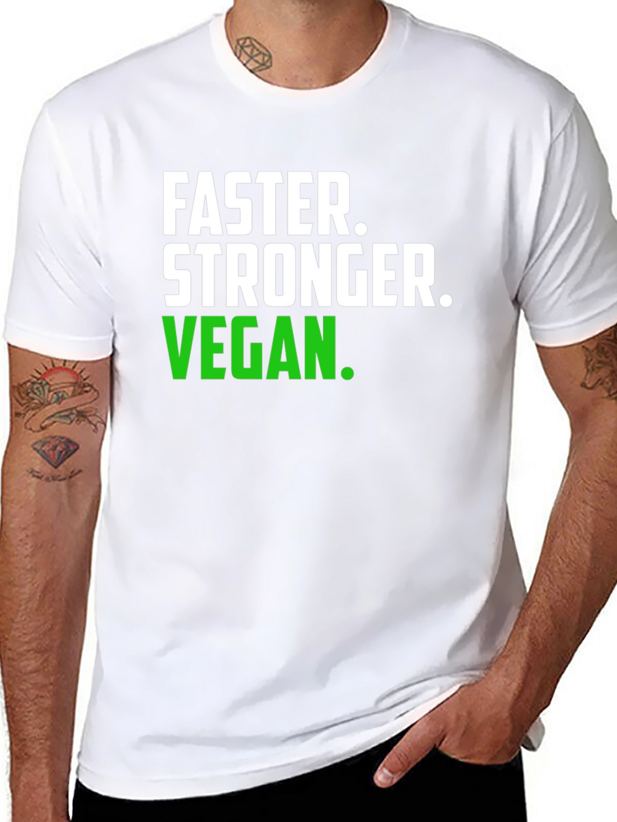 Faster Stronger Vegan T-Shirt -  Unisex Graphic Tee