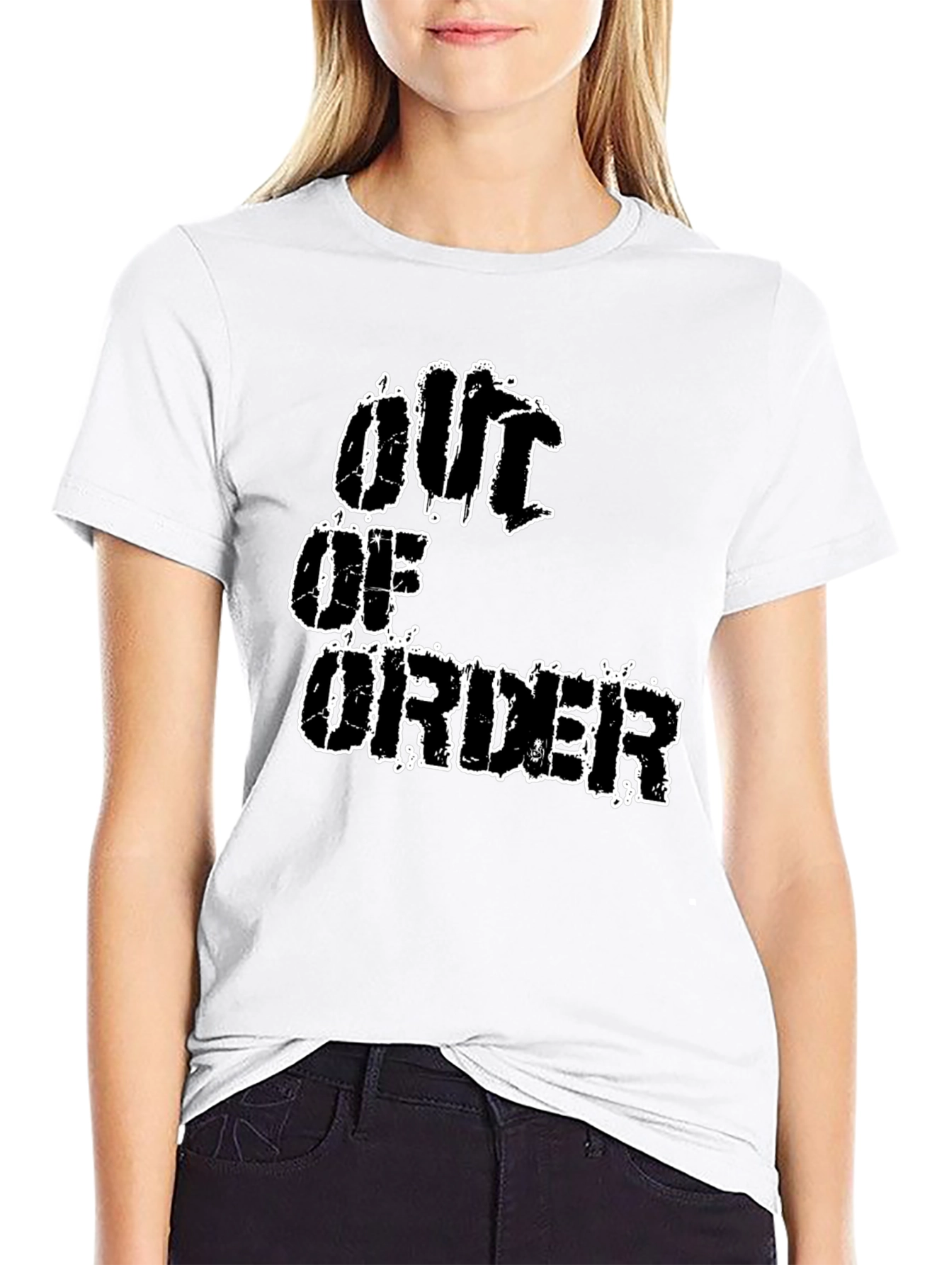 Out Of Order Graphic T-Shirt - Black
