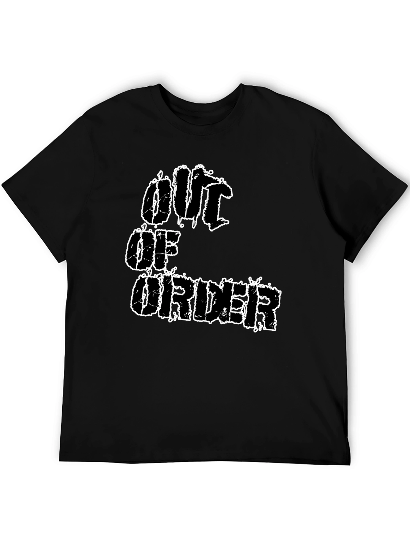 Out Of Order Graphic T-Shirt - Black