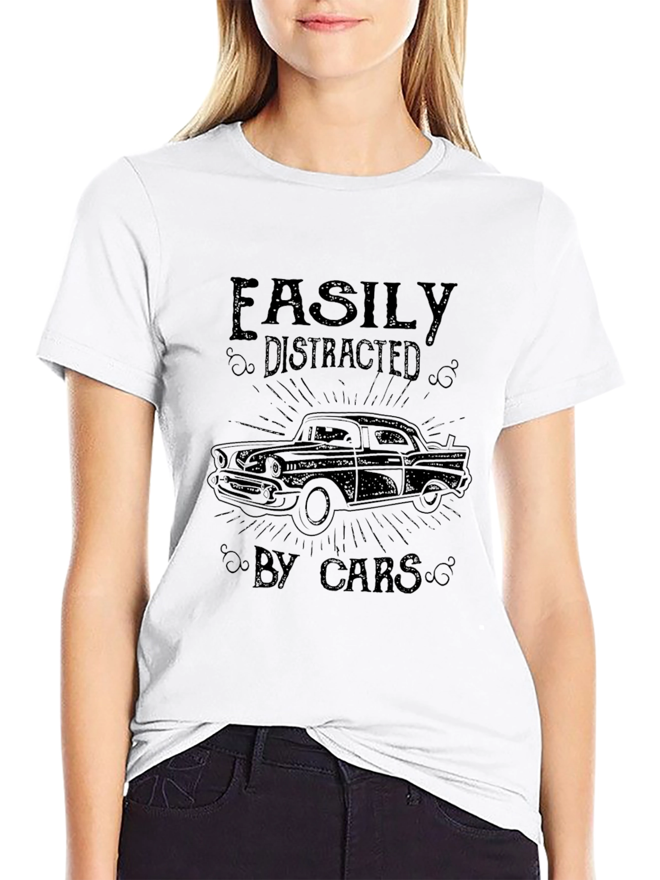 Easily Distracted By Cars Graphic T-Shirt