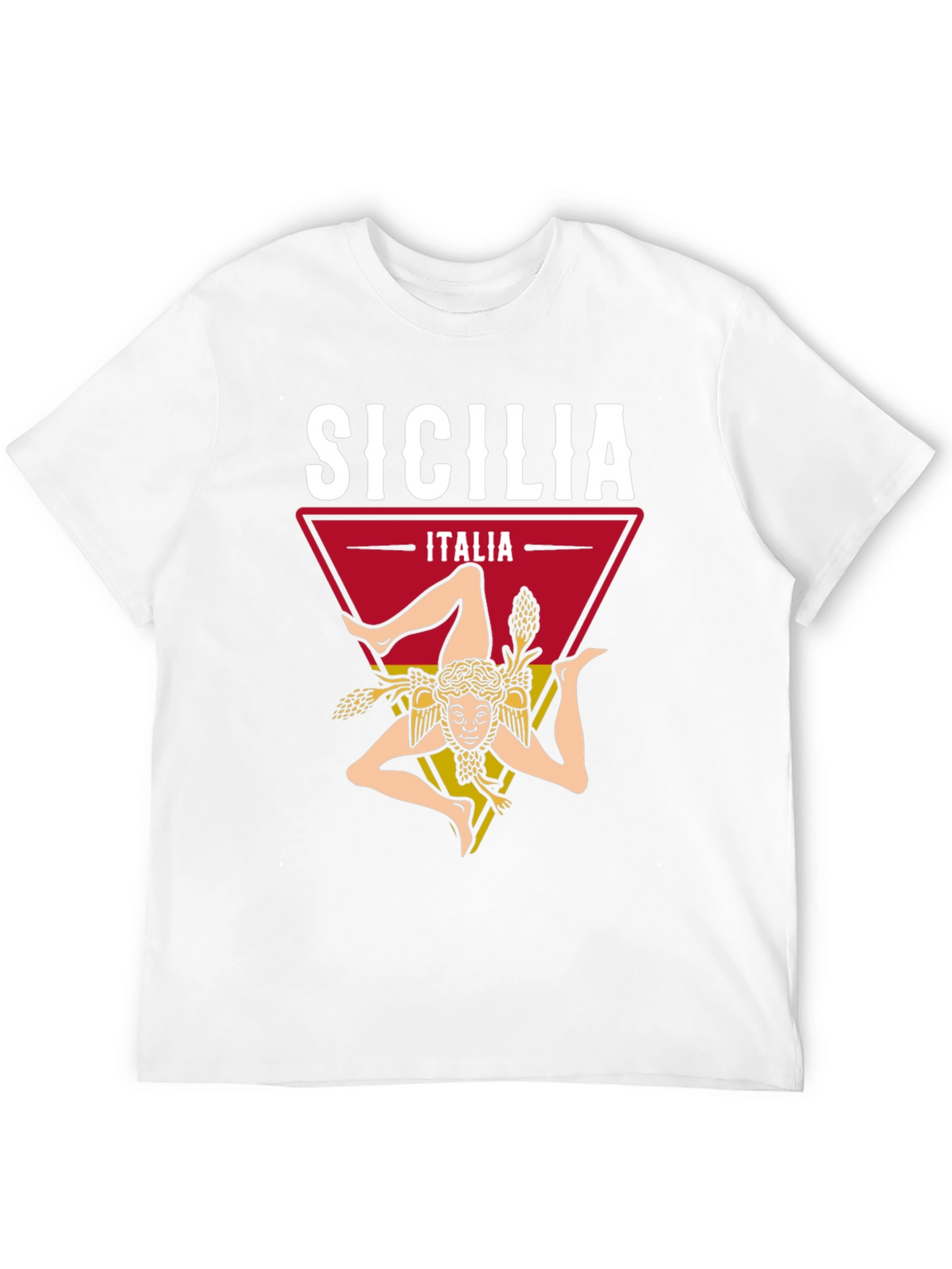 Sicilia Italia T-Shirt Trinacria Design