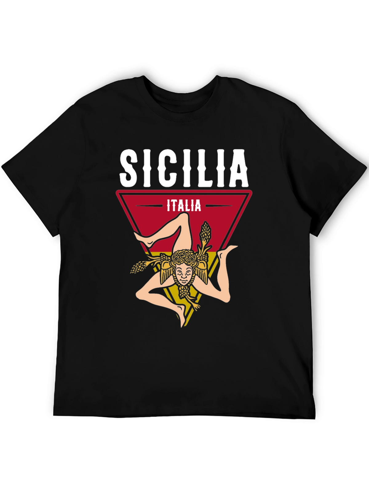 Sicilia Italia T-Shirt Trinacria Design