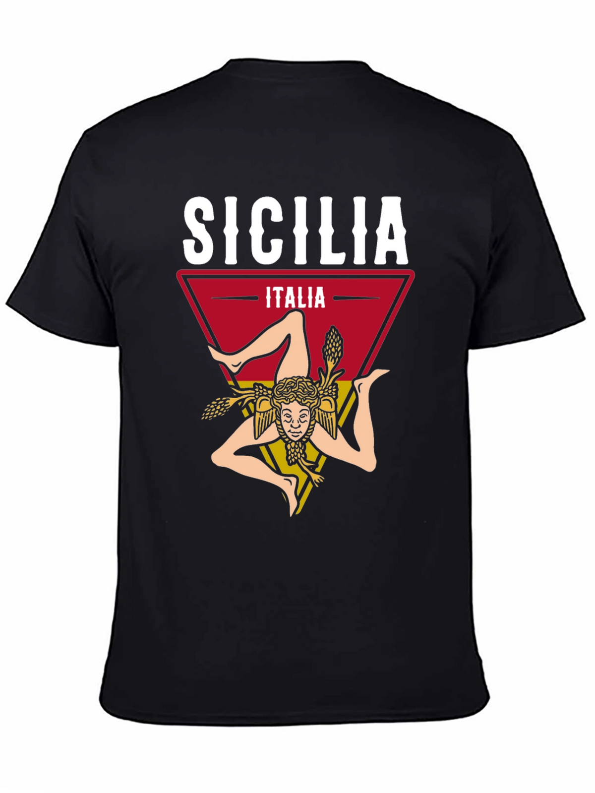 Sicilia Italia T-Shirt Trinacria Design