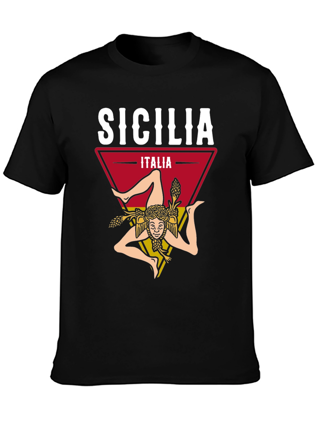Sicilia Italia T-Shirt Trinacria Design