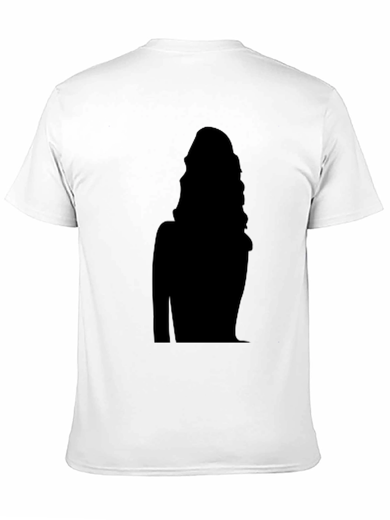 Black T-Shirt with Silhouette Design