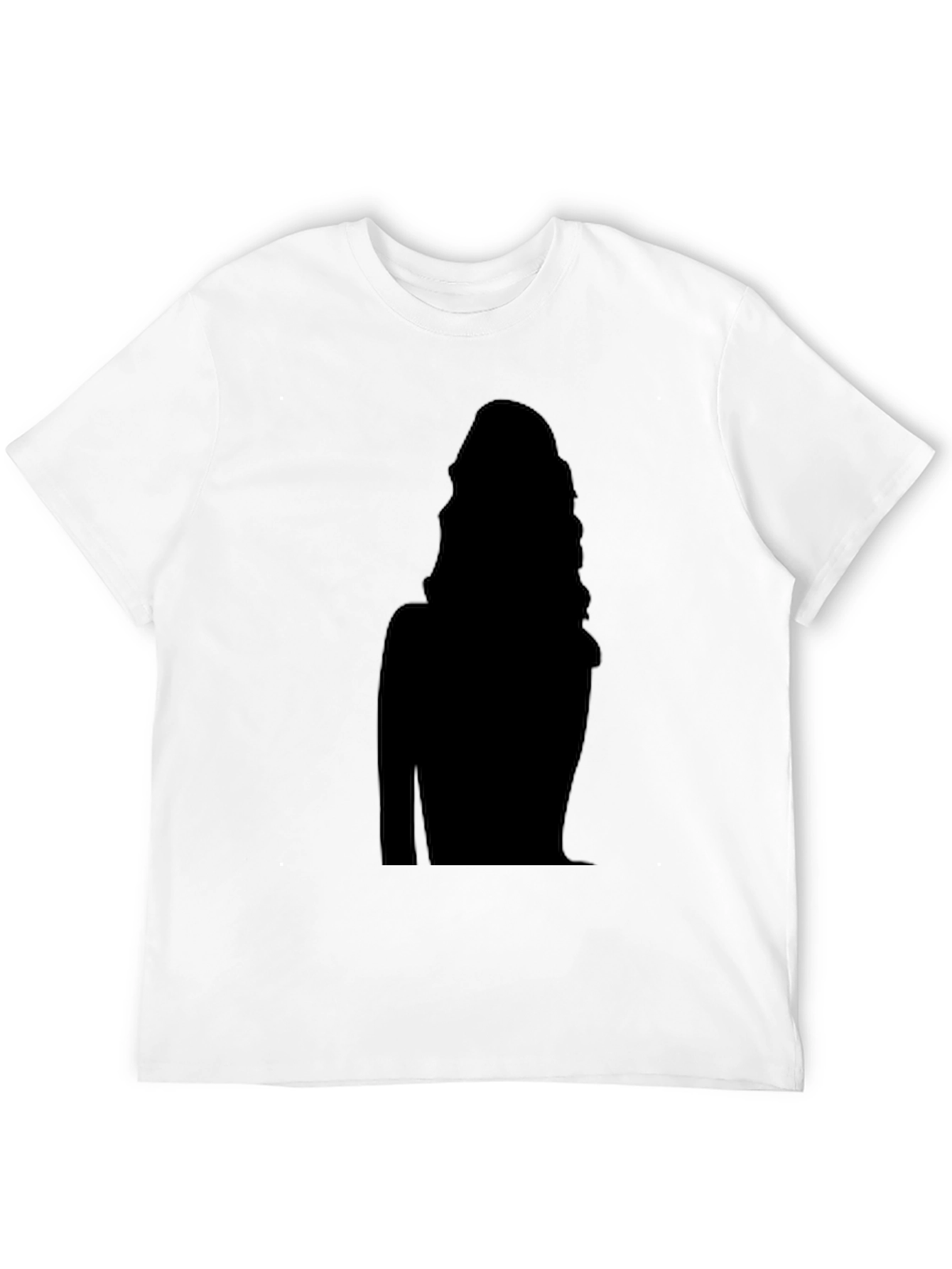 Black T-Shirt with Silhouette Design