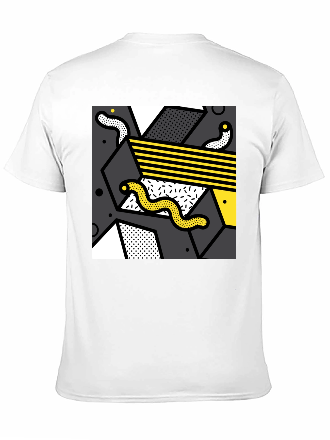 Abstract Graphic Print Crew Neck T-Shirt