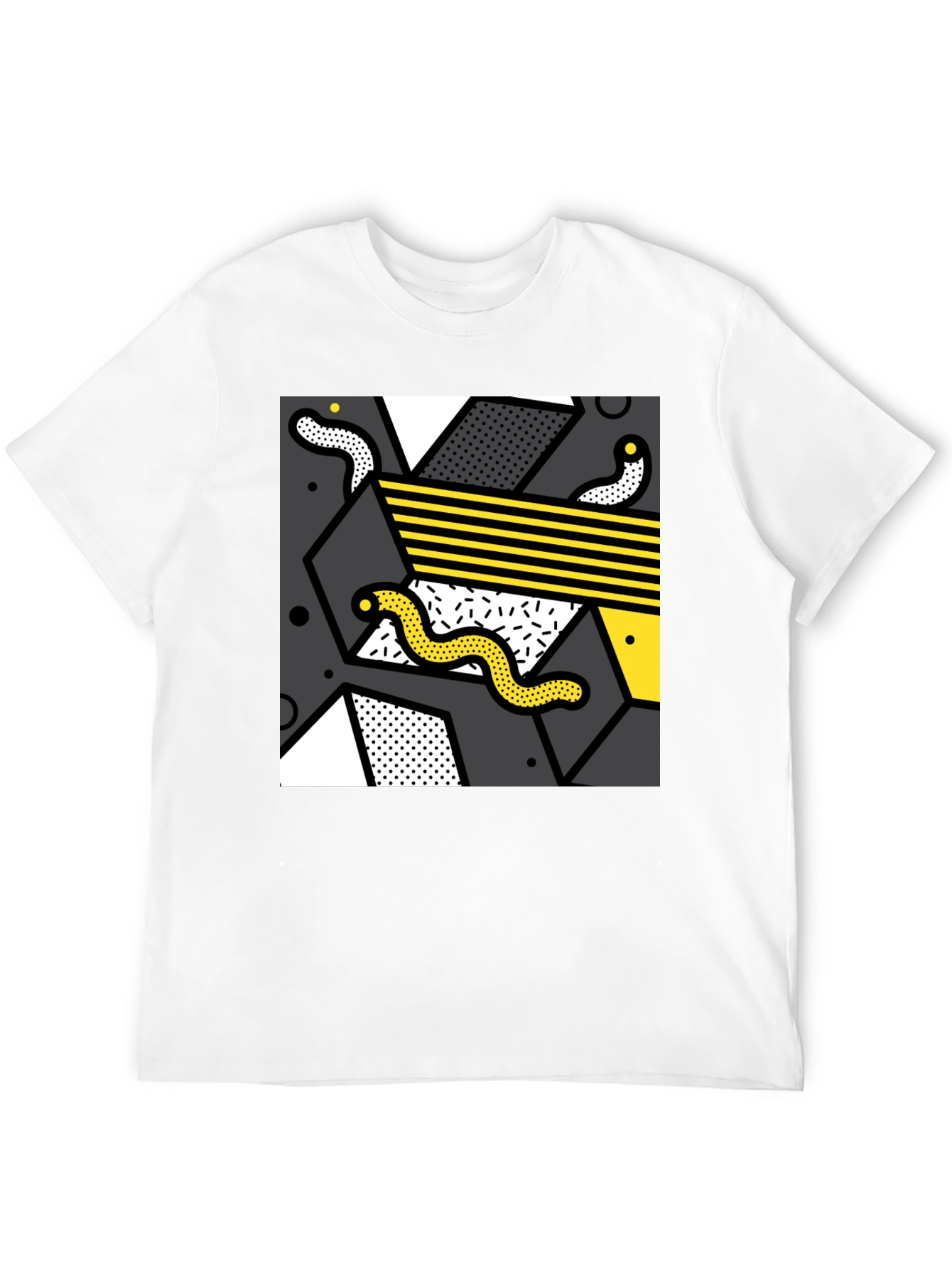 Abstract Graphic Print Crew Neck T-Shirt