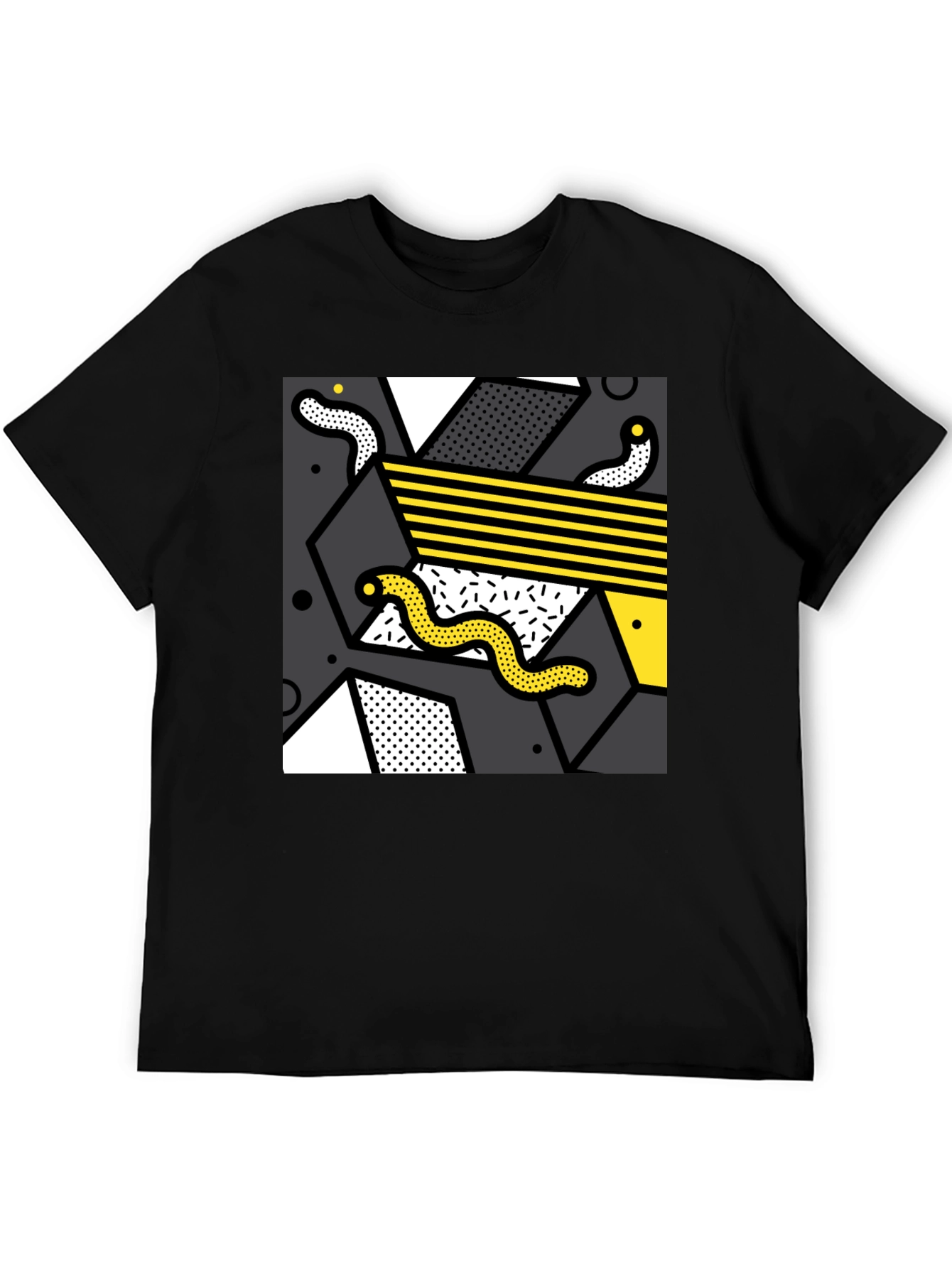 Abstract Graphic Print Crew Neck T-Shirt