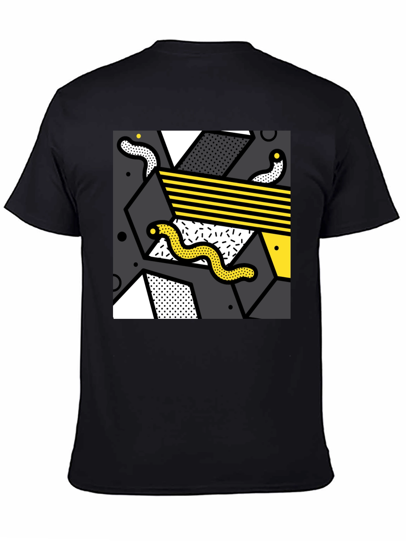 Abstract Graphic Print Crew Neck T-Shirt