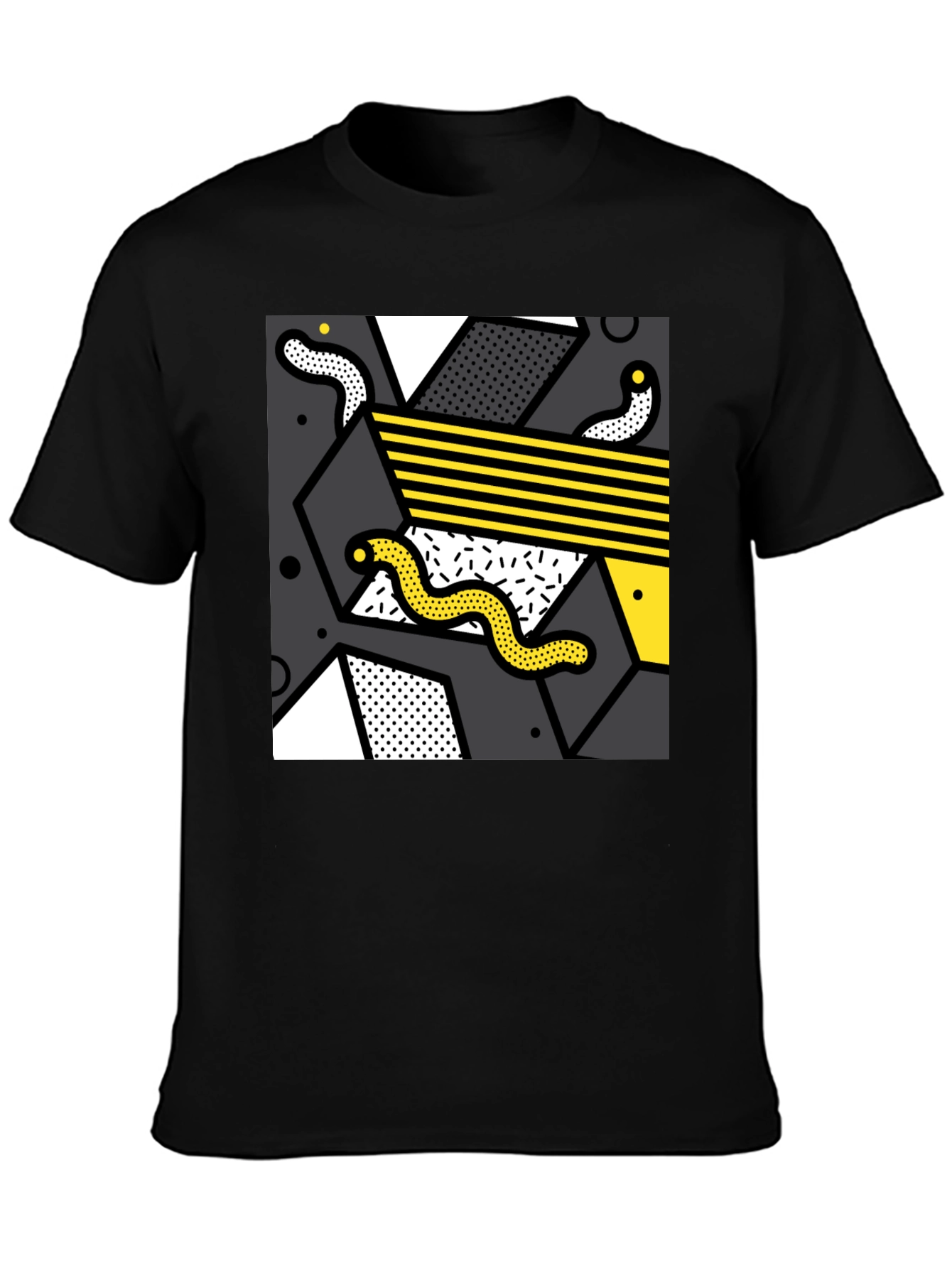 Abstract Graphic Print Crew Neck T-Shirt