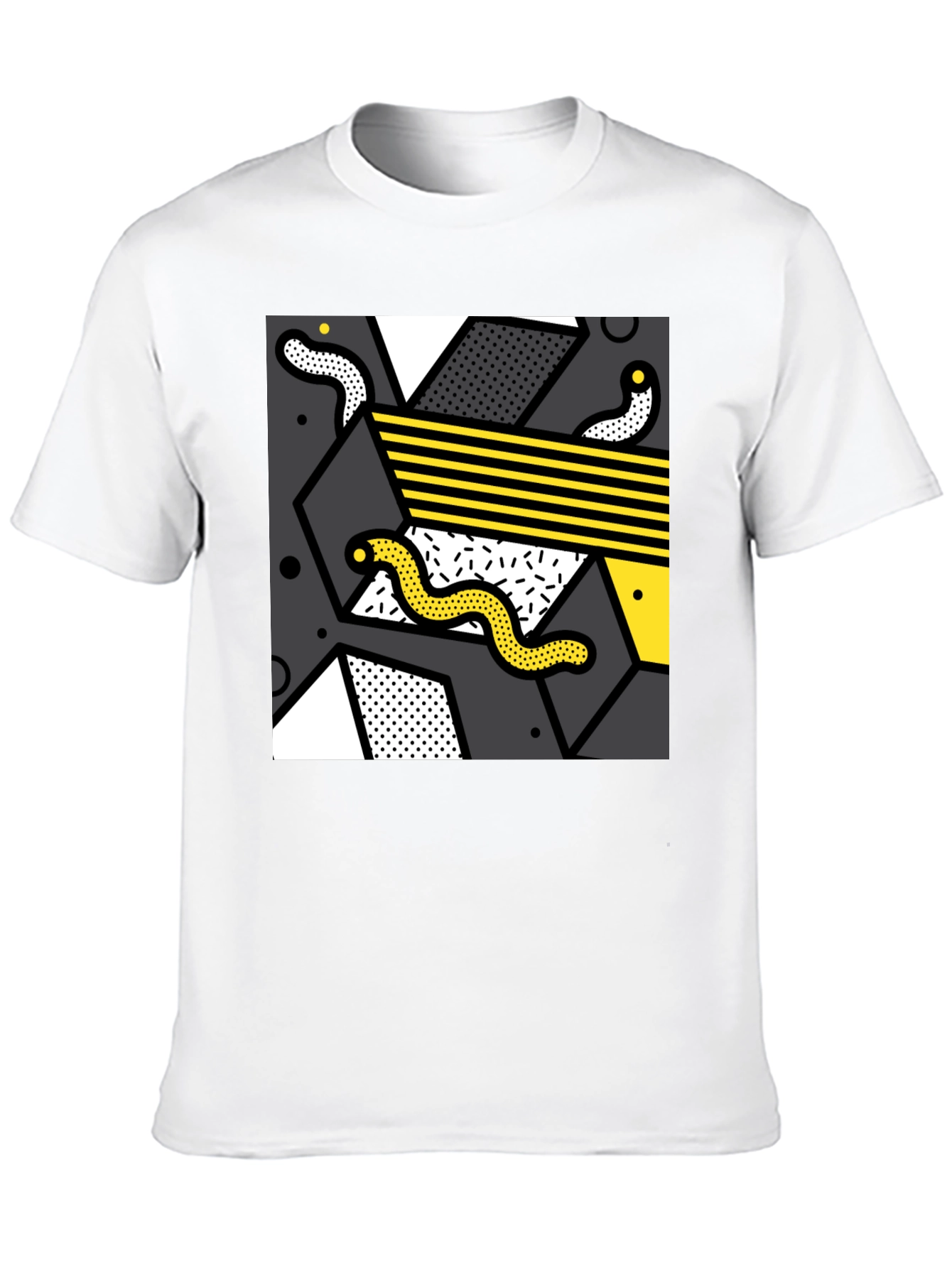 Abstract Graphic Print Crew Neck T-Shirt