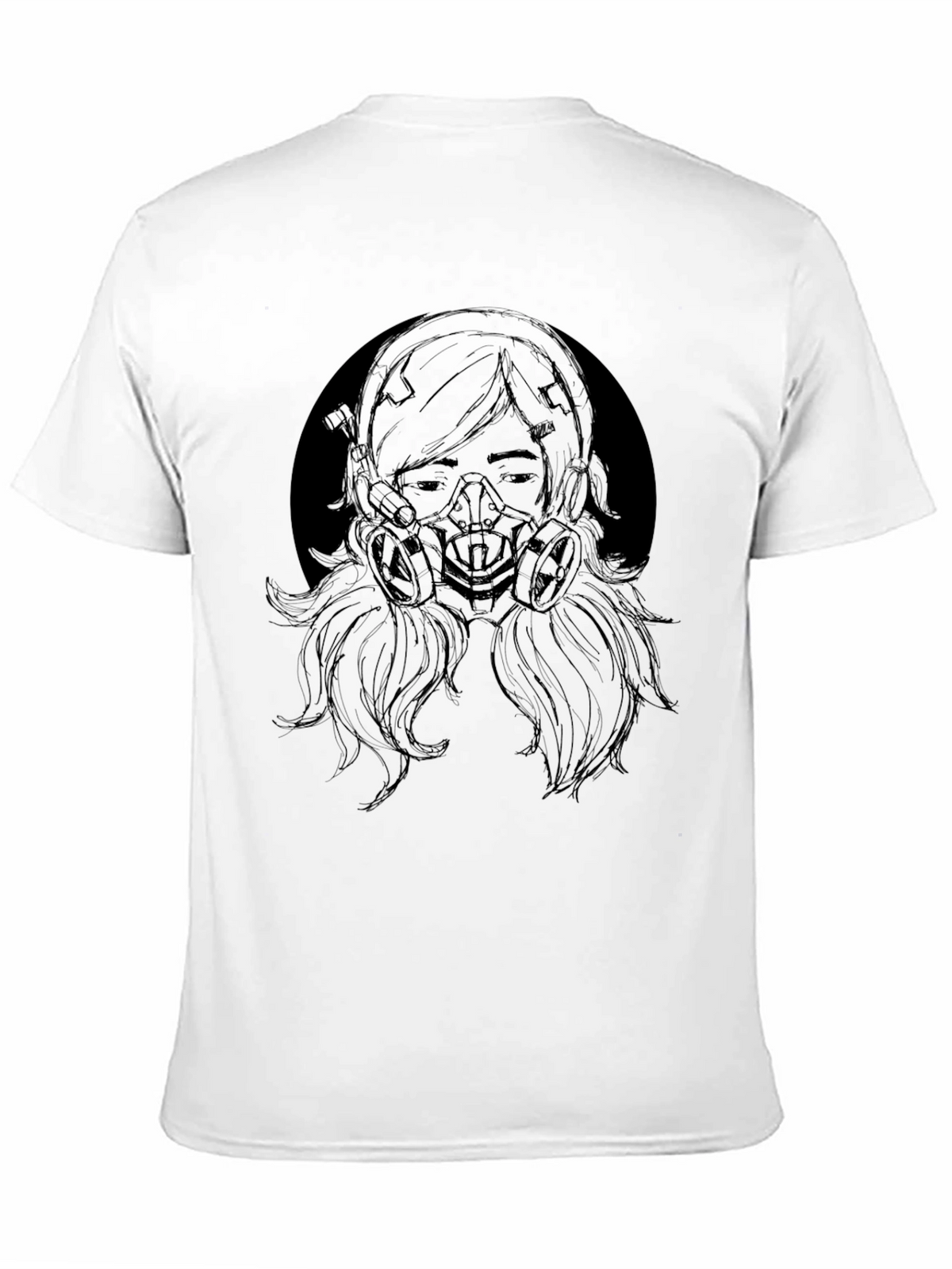 Gas Mask Girl Graphic Tee - Black T-Shirt