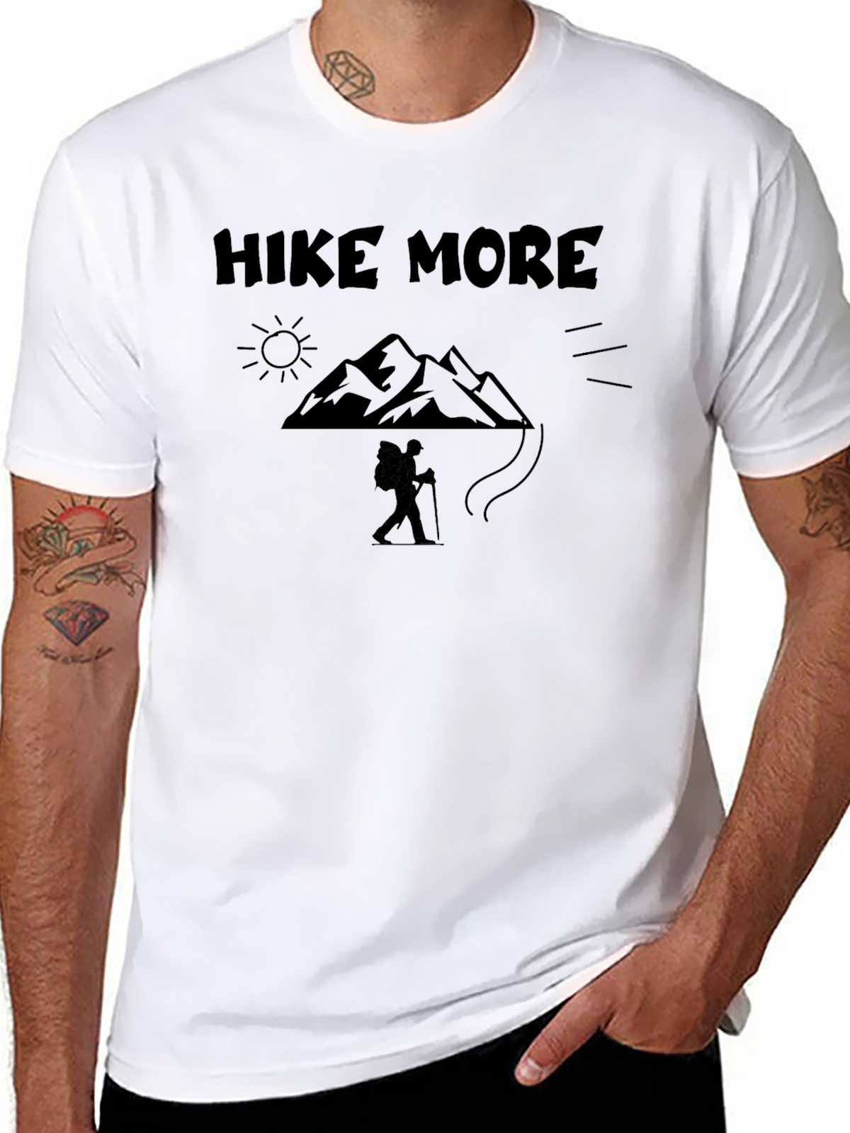 Hike More Graphic T-Shirt - Black