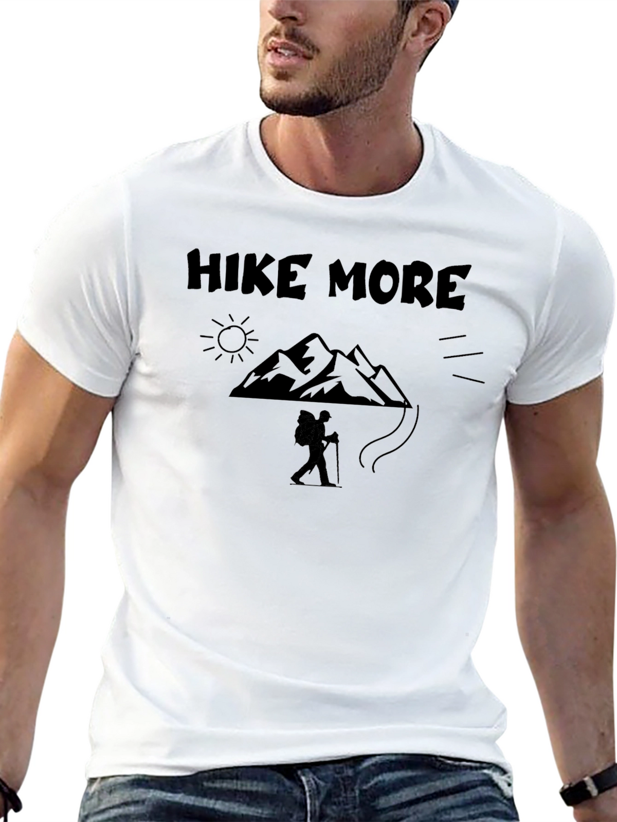 Hike More Graphic T-Shirt - Black