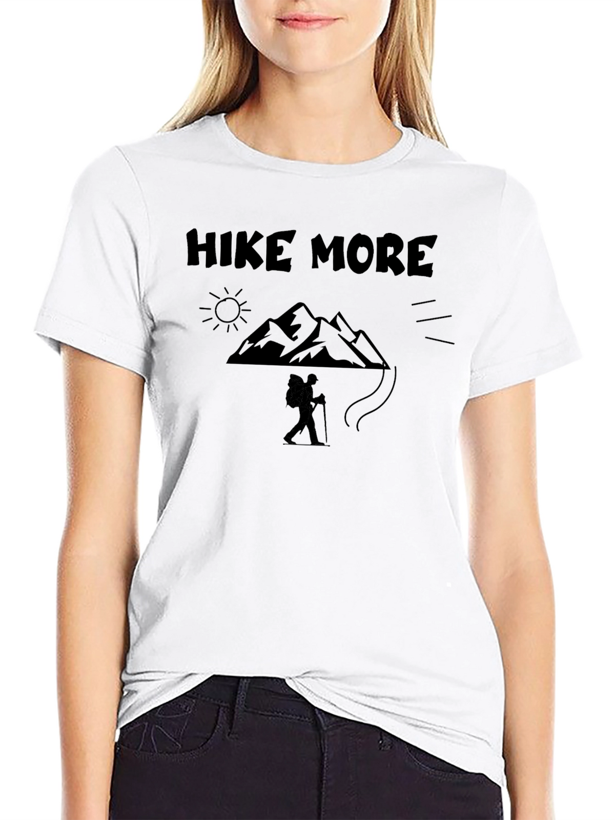 Hike More Graphic T-Shirt - Black