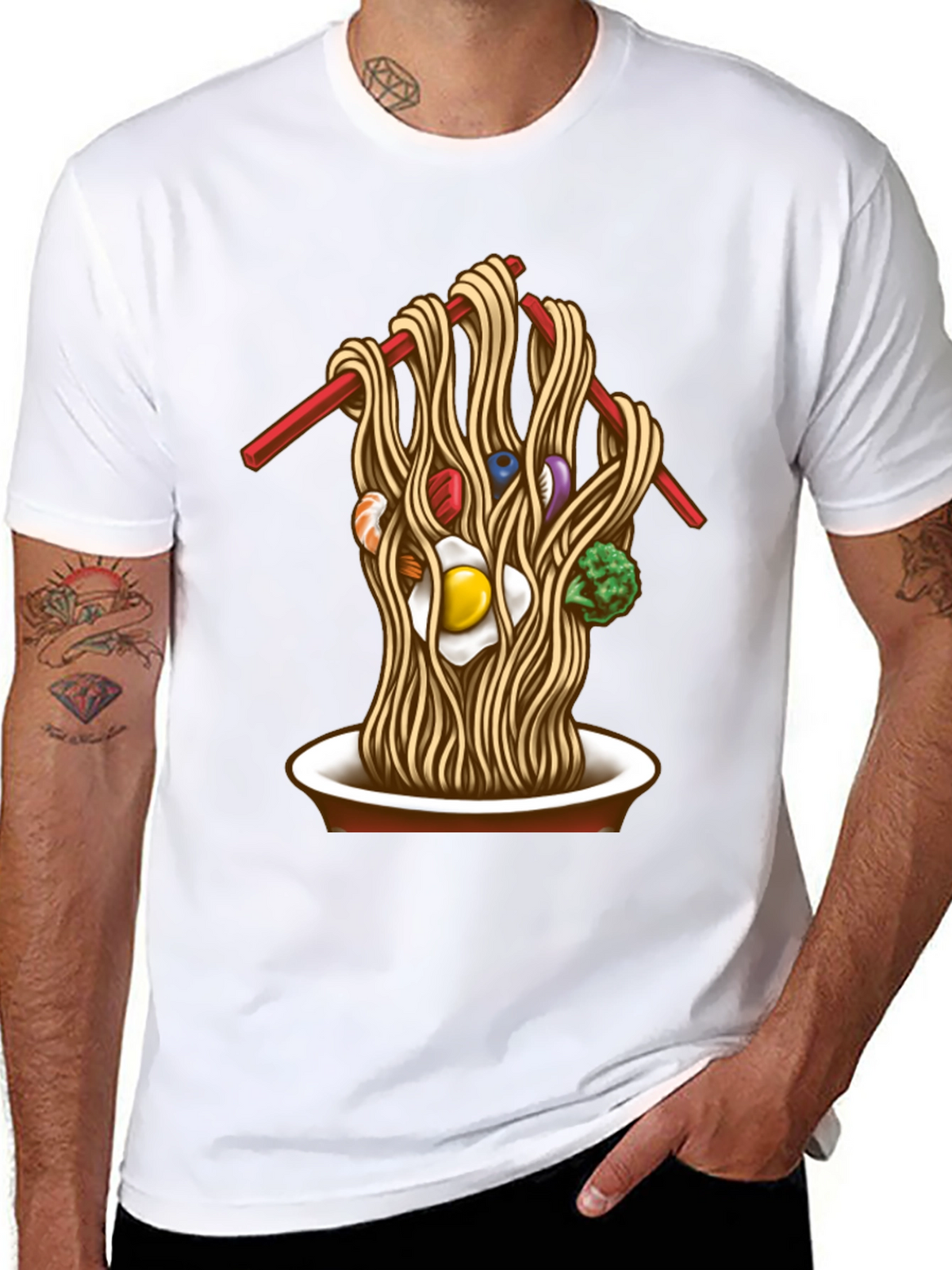 Noodle Bowl Graphic Tee - Unique Ramen Design T-Shirt