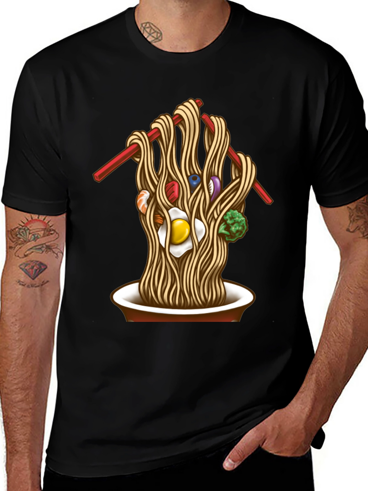 Noodle Bowl Graphic Tee - Unique Ramen Design T-Shirt