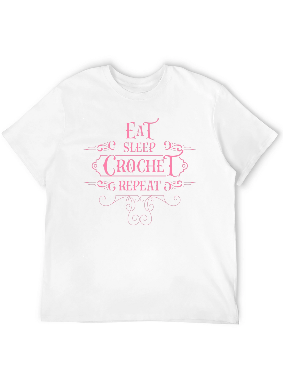Eat Sleep Crochet Repeat Graphic Tee