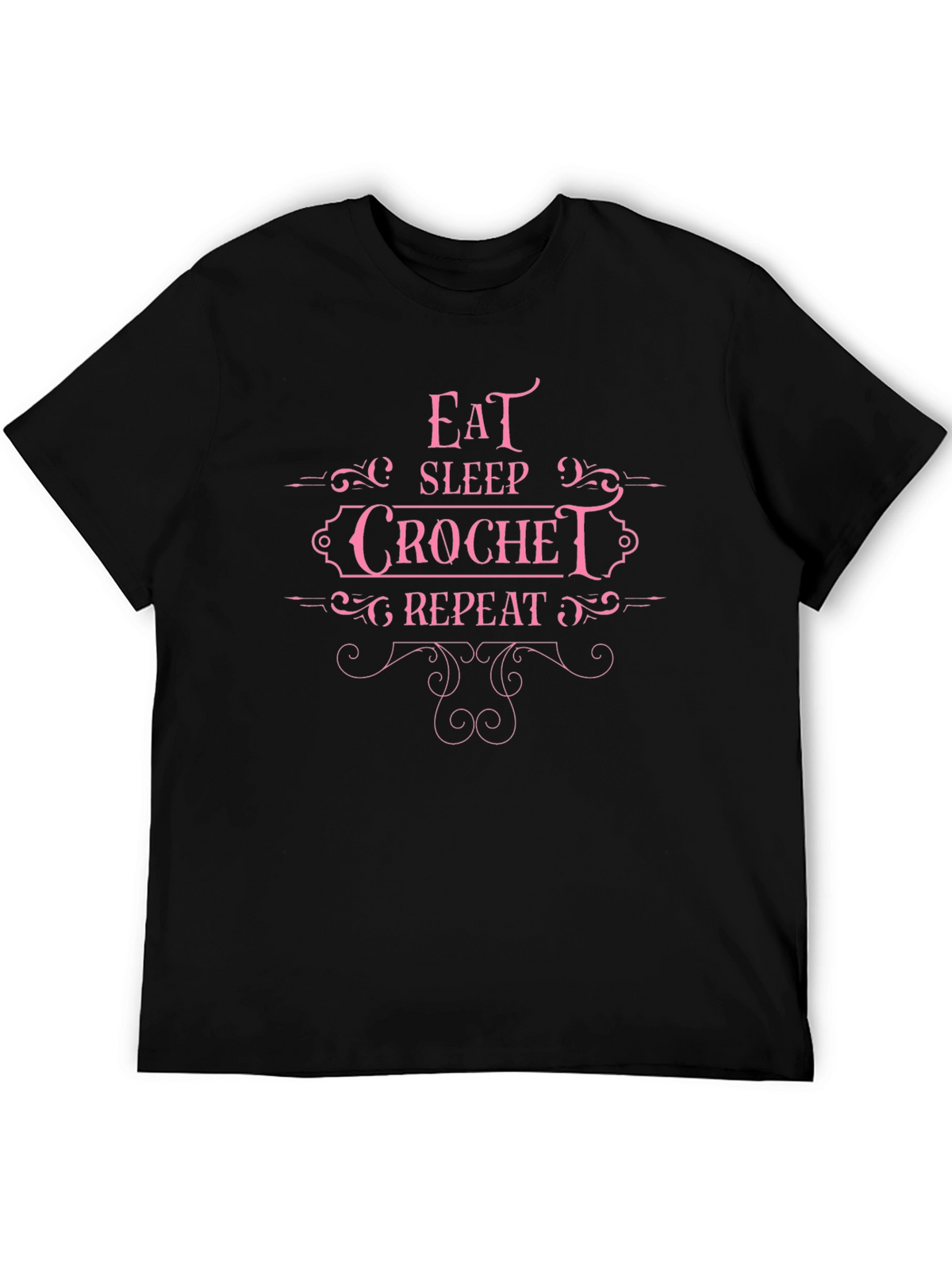 Eat Sleep Crochet Repeat Graphic Tee