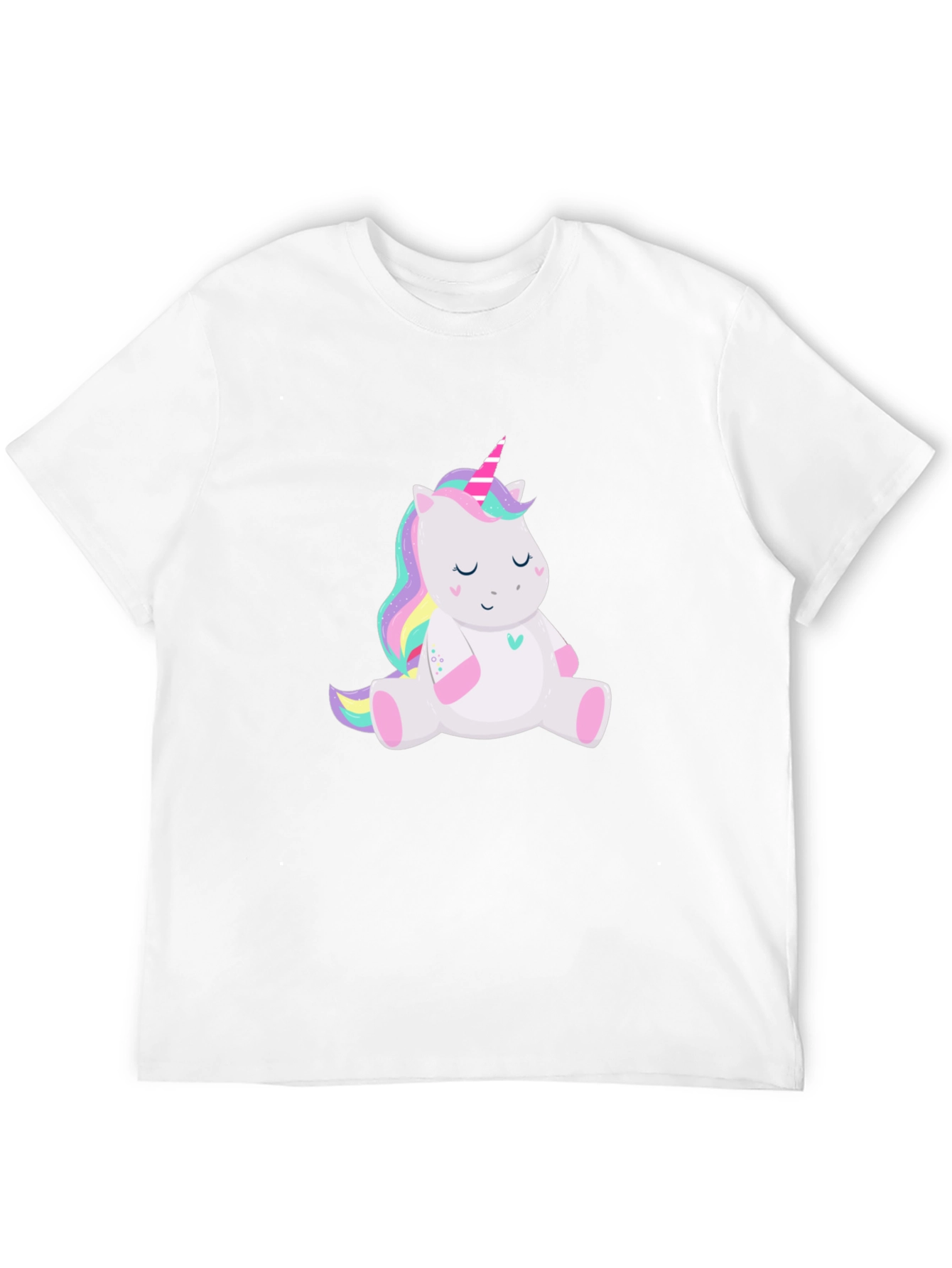 Cute Unicorn Graphic Black T-Shirt