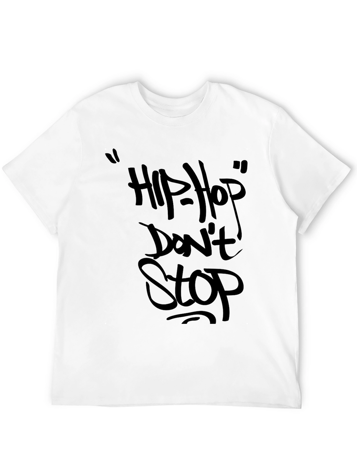 Hip Hop Dont Stop Black T-Shirt