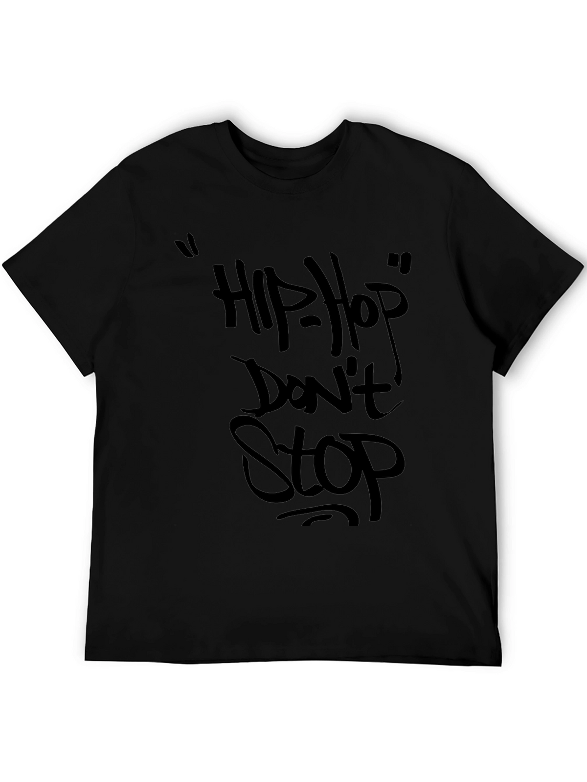 Hip Hop Dont Stop Black T-Shirt