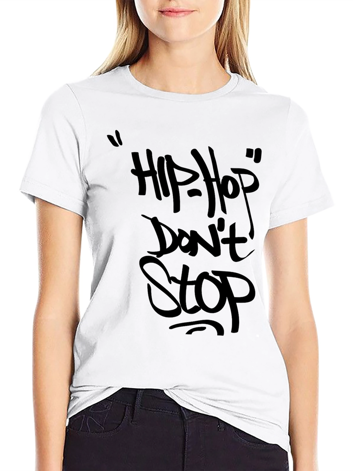 Hip Hop Dont Stop Black T-Shirt