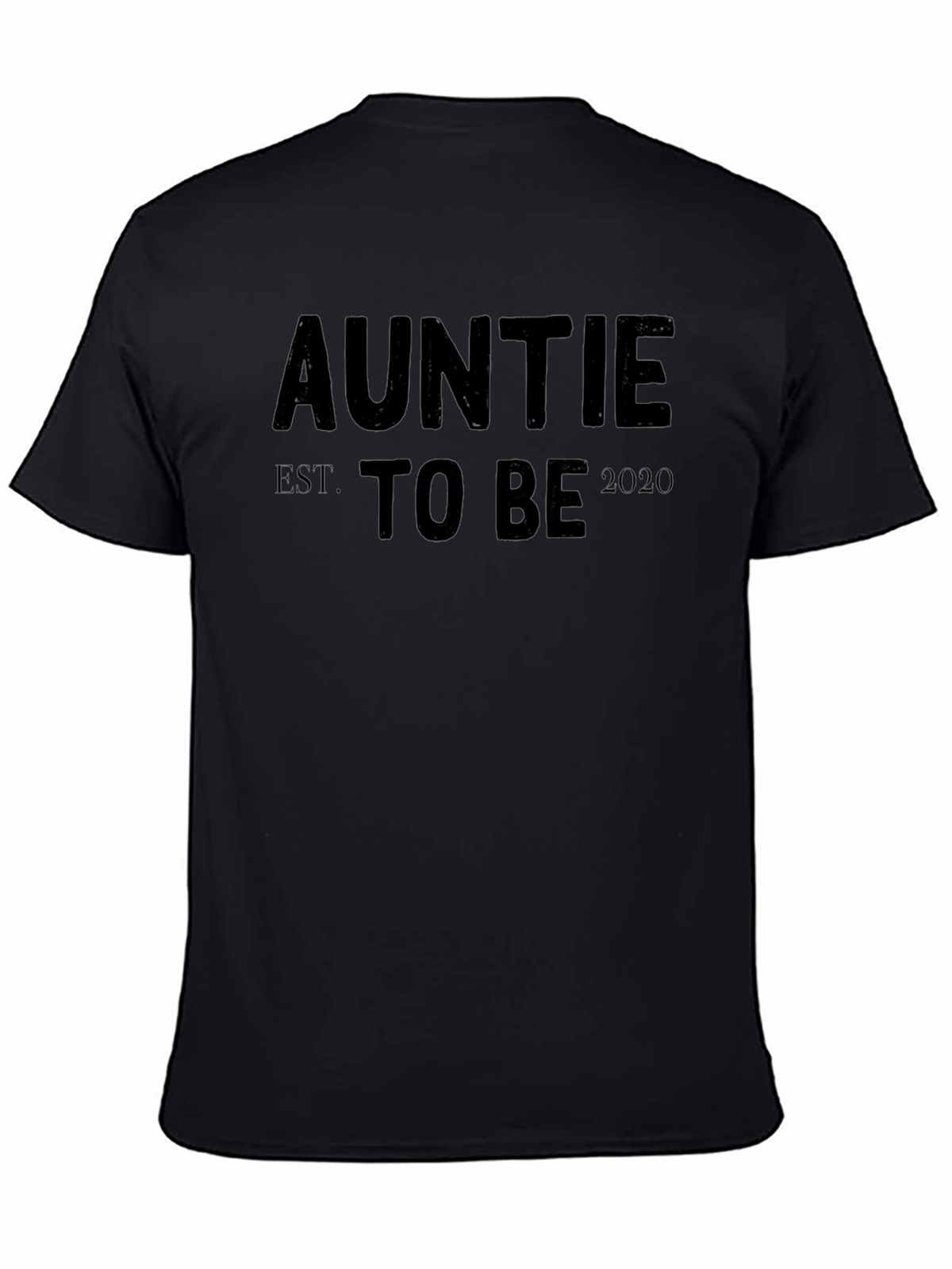 Auntie to Be EST. 2020 Black T-Shirt