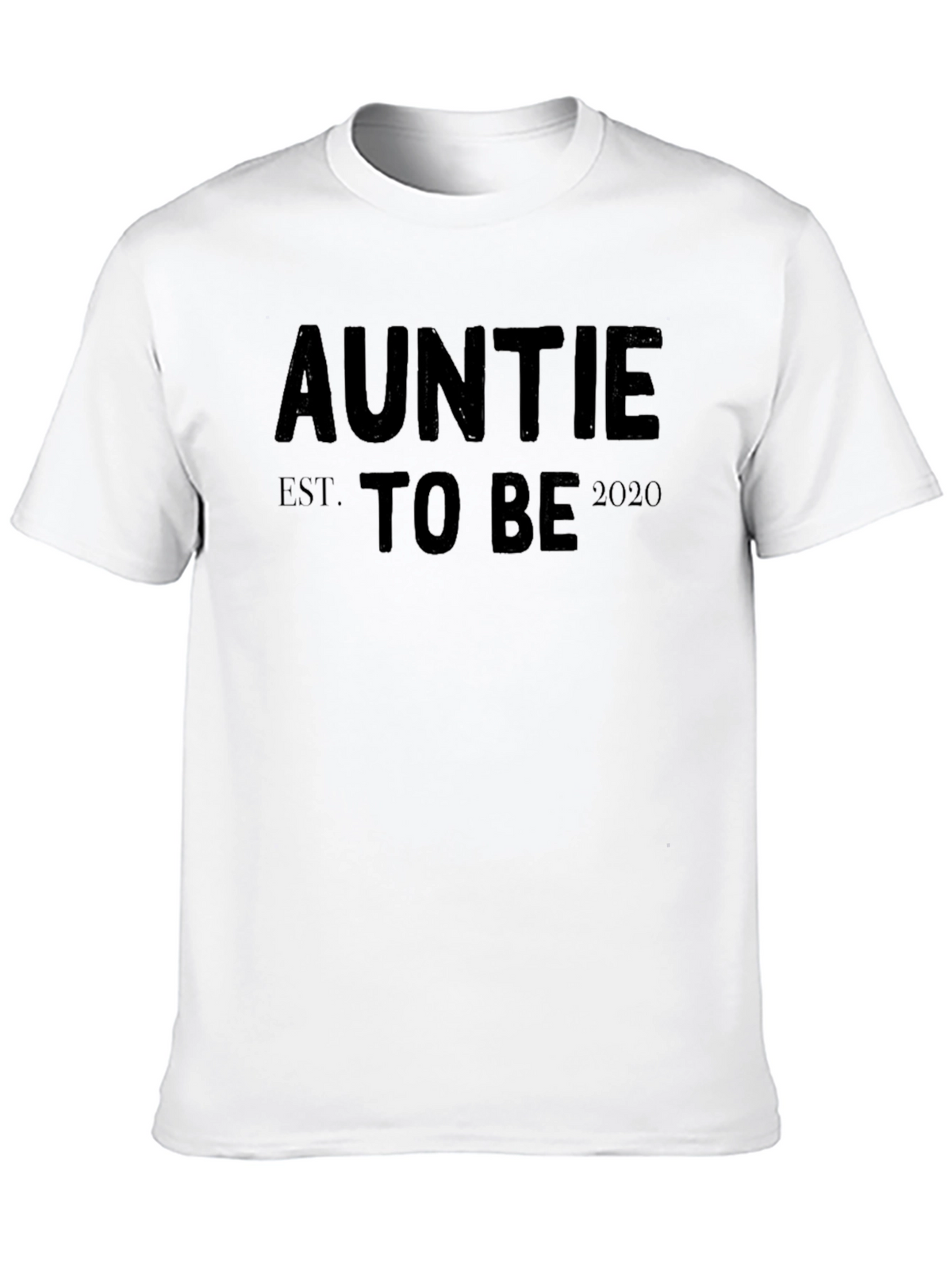 Auntie to Be EST. 2020 Black T-Shirt